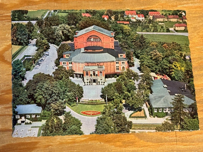Richard Wagner Festival House in Bayreuth, Germany Vintage Postcard