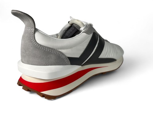 Pre-owned Lanvin White Nylon Runner Sneakers Size Us 16, Eu 49 Made In Portugal