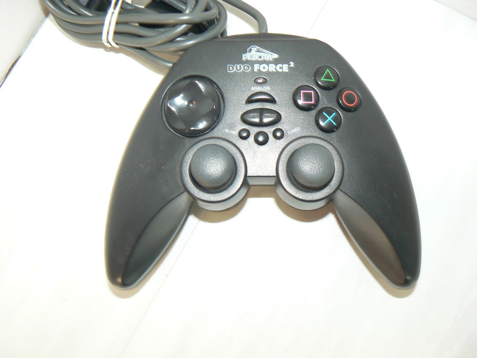 Controller for Playstation 1 PS One PSONE Pelican Duo Force 2 Analog Black