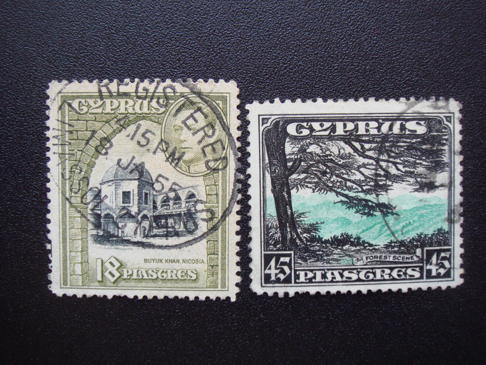 Cyprus 1934 KGV used Sg142/143