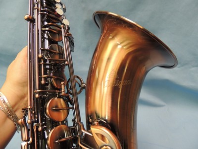 GORGEOUS! Rare Antiqua Tenor Sax Saxophone W/Copper Finish & Hard Case Pre-Owned