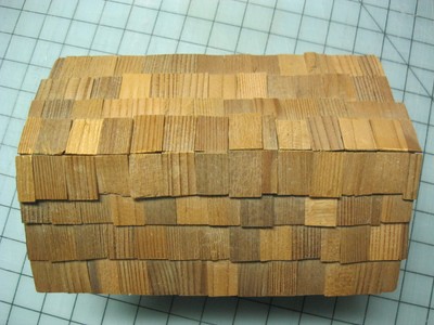Handcrafted birdhouse - small lake stones cobble and shaker shingle roof 8.5 x 5