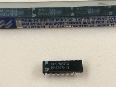 MM5257N-3 NSC(4096X1) STATIC RAM 18 Pin DIP QTY 5