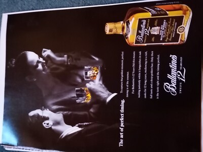 Gdn7 Ephemera 1989 advert ballantine's 12 year old whisky 
