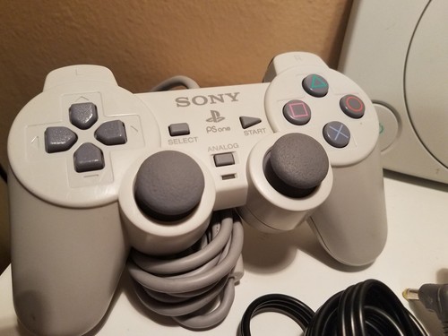 Sony PSone PS1 PlayStation 1 Mini Slim Console OEM Controllers + Memory SCPH-101