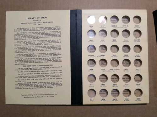 Set/3 Library of Coins Folders Vol 1,2&3  Flying Eagle/Indian Head/Lincoln Cents