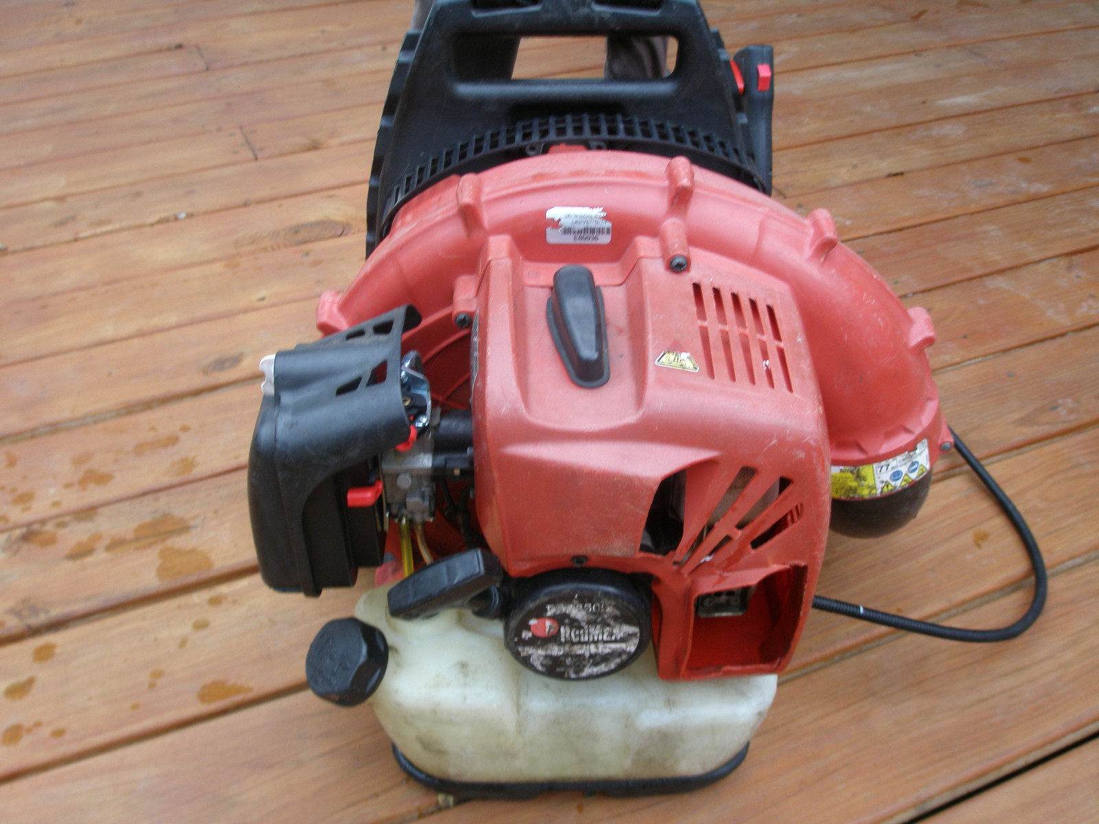 RedMax EBZ6500 Backpack Blower Air Speed 232 mph Cylinder displacement 65.6 cm³