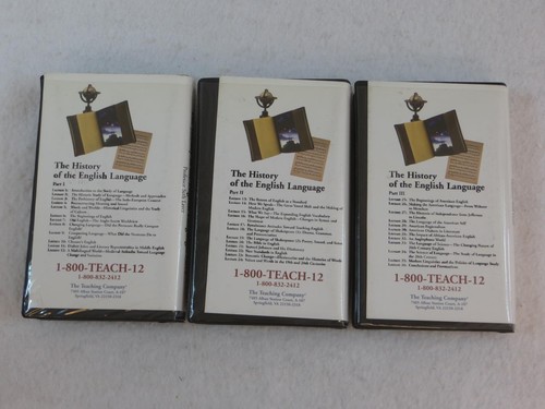 THE HISTORY OF THE ENGLISH LANGUAGE Great Courses Teaching Company Cassettes