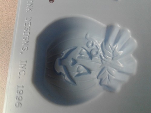 Blue plastic Thanksgiving Distlefink Designs candy or candle mold