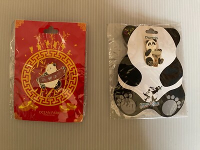 BRAND NEW TWO HONG KONG PANDA PINS