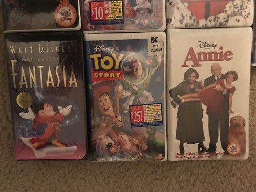 LOT of 11 NEW WALT DISNEY VHS SEALED BAMBI OLIVER CINDERELLA FANTASIA TOY STORY