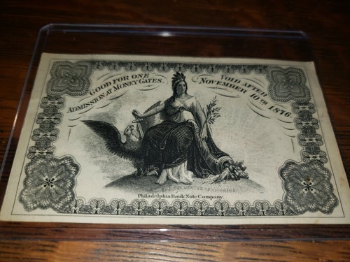 1876 United States International Exposition Philadelphia Package Ticket