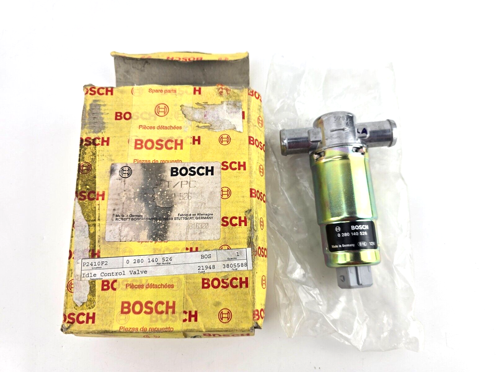 NOS Genuine Bosch Idle Control Valve ICV IACV 0280140526 SAAB 900 900S 9000 CD NOS Genuine Bosch Idle Control Valve ICV IACV 0280140526 SAAB 900 900S 9000 CD