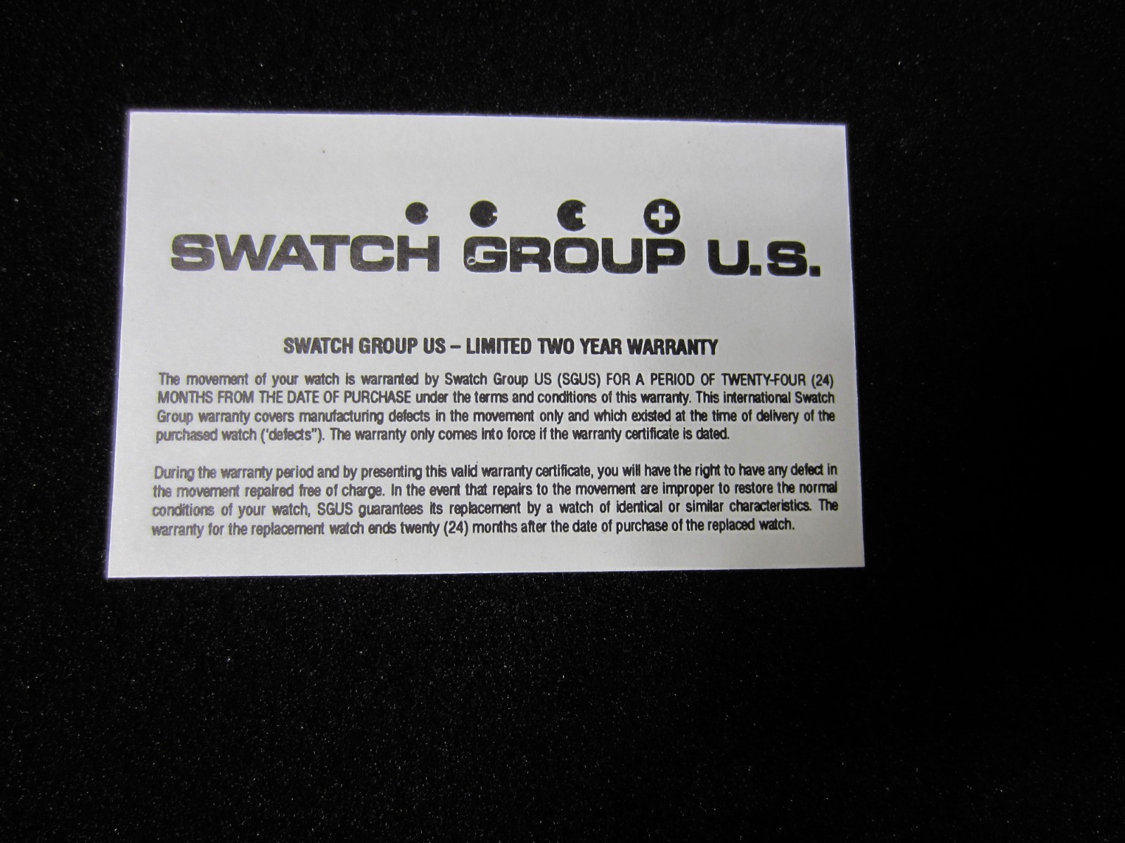 LONGINES International Guarantee + Swatch Group Warranty both unsigned + More