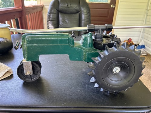 Vintage Green Cast Iron TRACTOR Lawn SPRINKLER