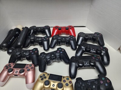 Lot of 16 Broken  AS IS OEM Sony Playstation 3 4 PS4 Ps3 Controllers FOR PARTS