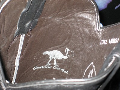 Pre-owned Wild West Boots Wild West Black Genuine Ostrich Leg Western Cowboy Boot J-toe (ee+) 2990505