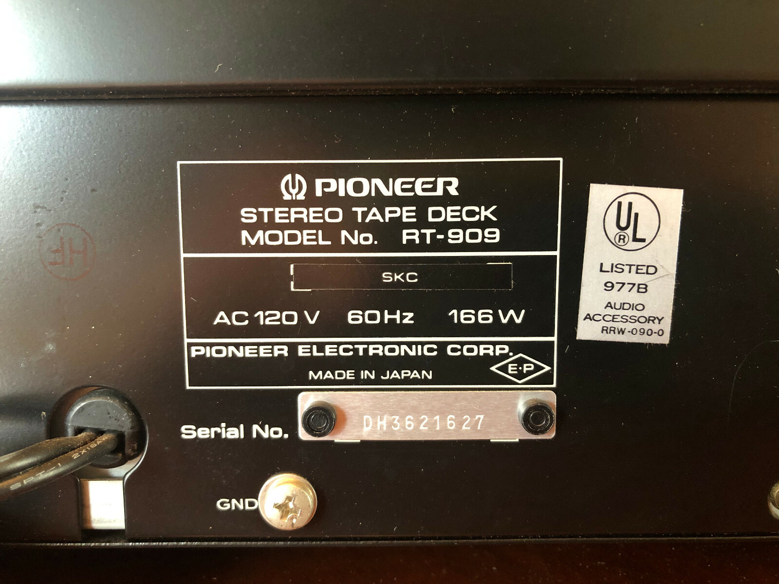 Pioneer RT-909 (3-motor) Reel To Reel Tape Recorder (1979-84)