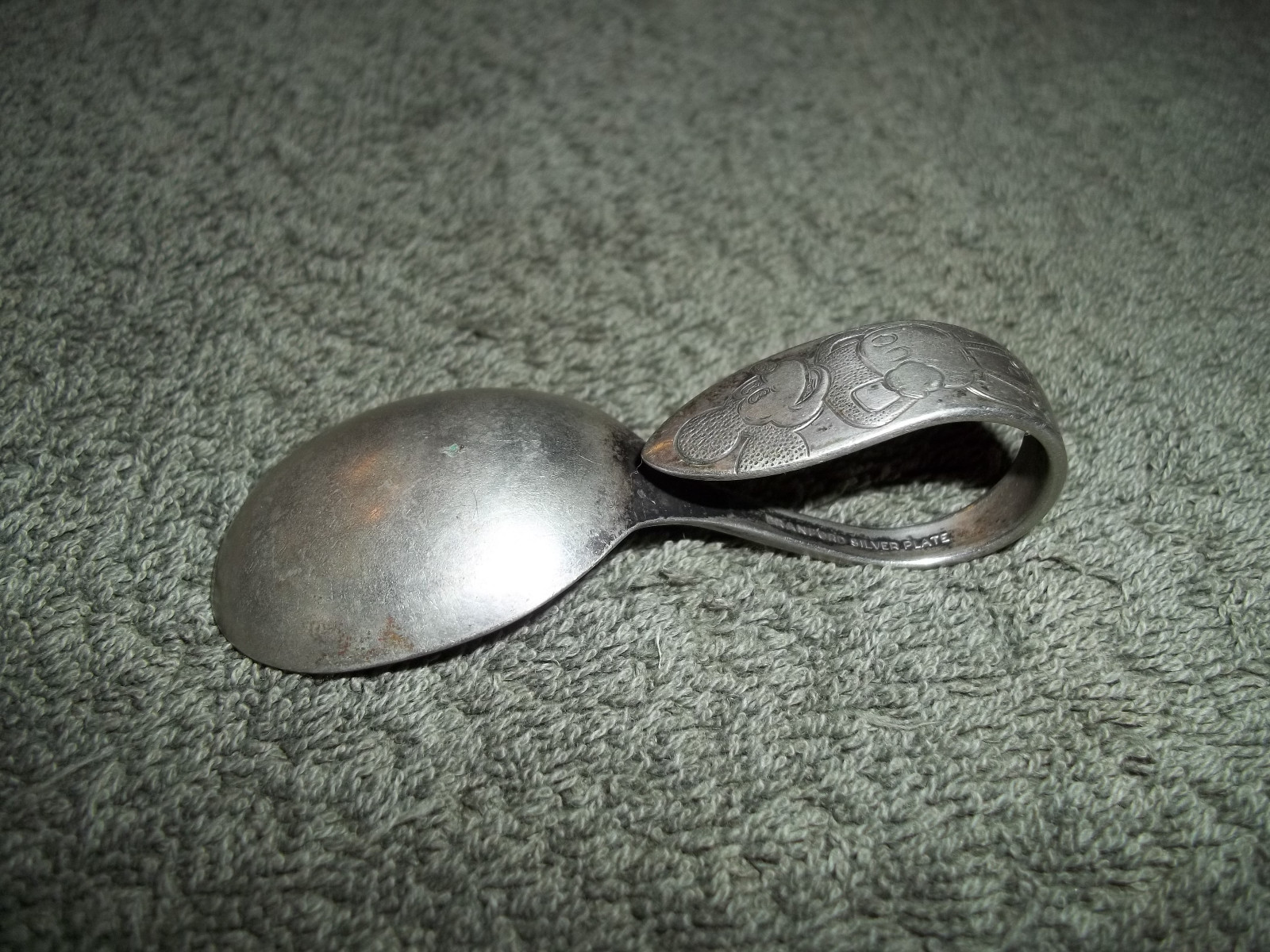 VINTAGE Branford MICKEY MOUSE SILVER PLATED SPOON