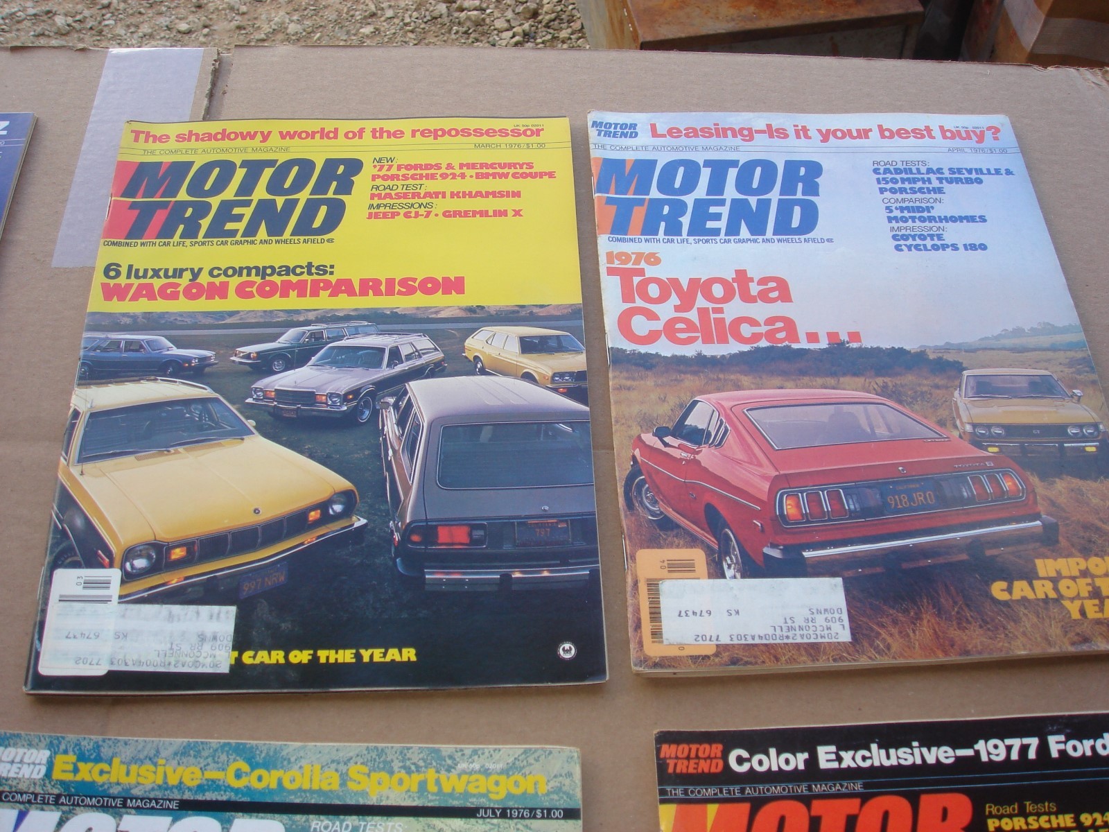 Lot of 12 VINTAGE 1976 MOTOR TREND CAR MAGAZINE Complete Year Chevy Ford Mopar