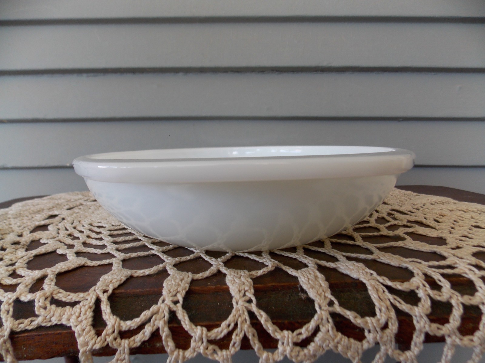 Vintage Pyrex 1063 White Milk Glass Oval Divided Bowl Casserole Dish 1 1/2 qt