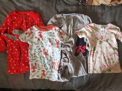 2T Girls Footed Winter pajamas, Shorts 3T Long Sleeves Lot Of 4 NEVER WORN!!
