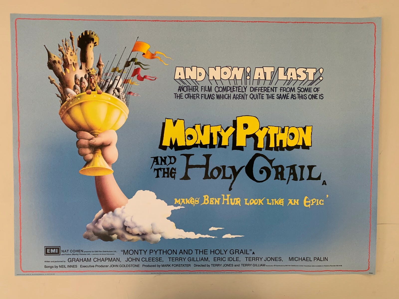 MONTY PYTHON AND THE HOLLY GRAIL,RARE LICENSED 2002 POSTER