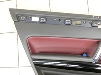 VW Phaeton 3D 01-07 Lang Türverkleidung Türpappe Links Hinten mit Sonnenschutzrollo Leder Grenadine Rot VW Phaeton... Vorschau 5