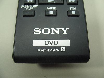 Sony DVD Remote Control ~ RMT-D197A ~ Tested Works & Looks Great