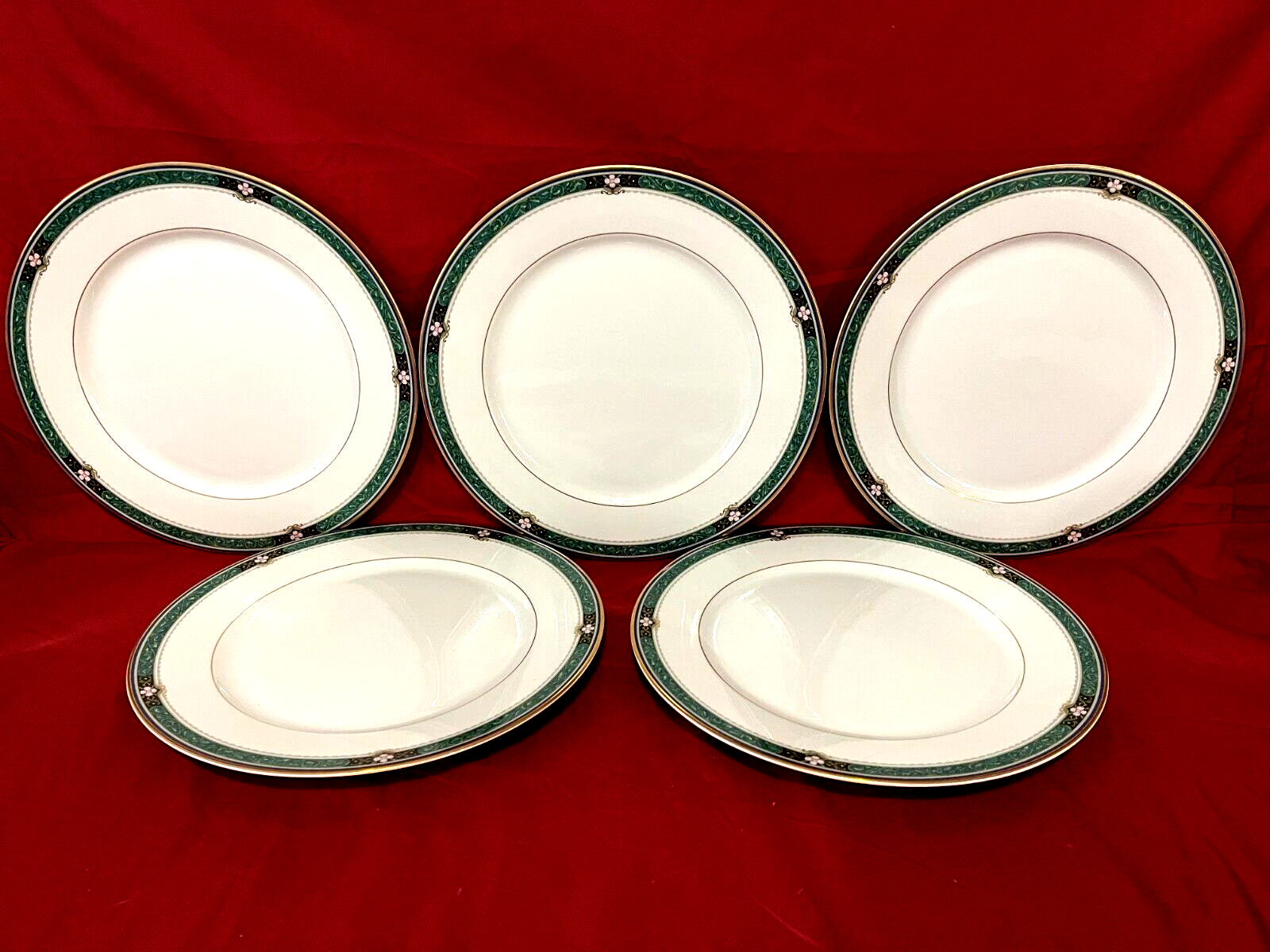 ディナープレート３枚☆Mikasa Mikasa Serena Jade Fine China Set Of 5 Dinner Plates 10 3/4