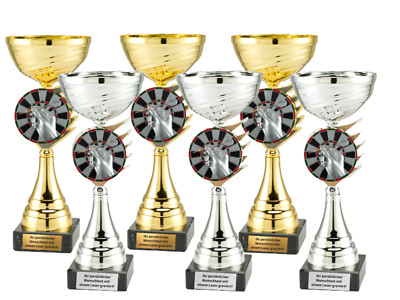 3er Set Dart-Pokal mit persönlicher Wunschgravur Besondere Geschenkidee Meister