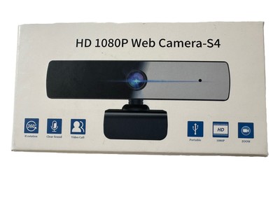 HD 1080P 30 fps Webcam , Full HD Streaming Web Camera S4. Open Box