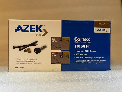 NEW AZEK Deck Cortex 2'' 100 SQ FT 350 Fasteners Decking Morado Color - TORX