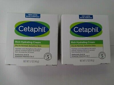 Cetaphil Rich Hydrating Cream with Hyaluronic Acid -1.7oz (2pk bundle)