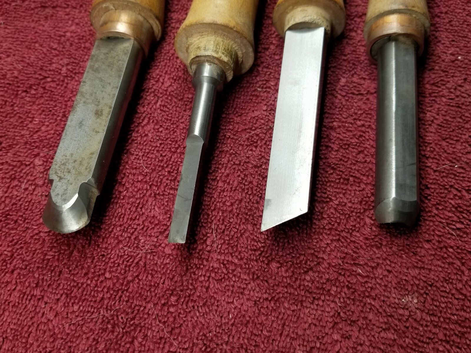 Set of 4  Wood Lathe Chisels  (Homemade?)