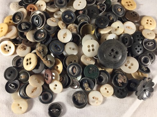Vintage Lot Of Buttons From Over 100 Year Old Farm