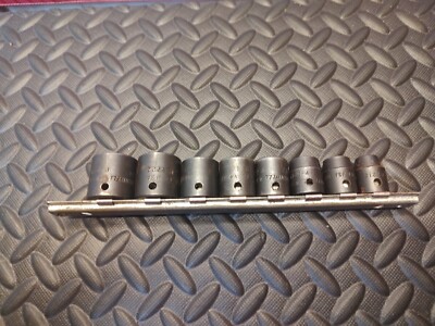 CORNWELL 8 PC SAE 6pt 3/8'' Drive Shallow Impact Socket Set