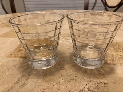 Crown Royal tapered round glasses (x2)