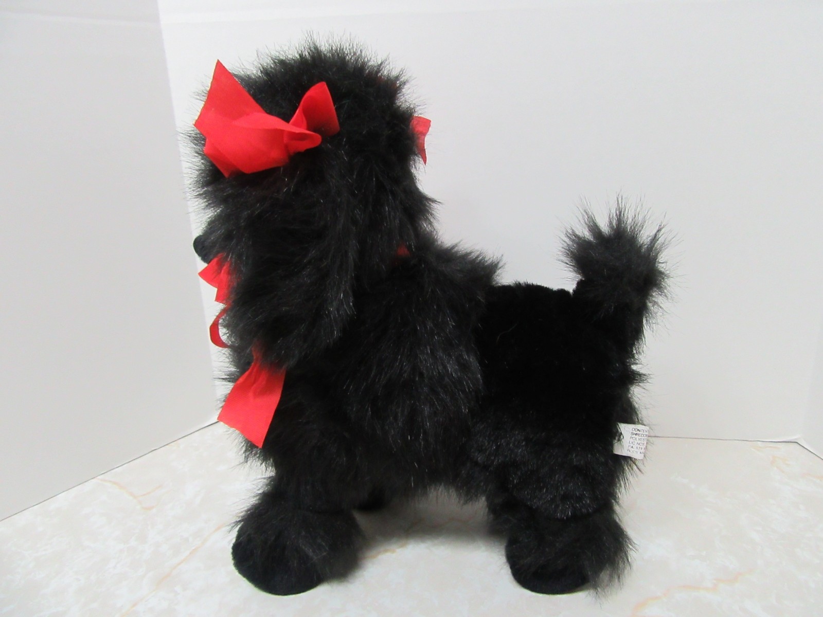 Vintage Cuddle Me By KB Black Poodle Puppy Dog Plush Stuffed Animal K.B. Bros