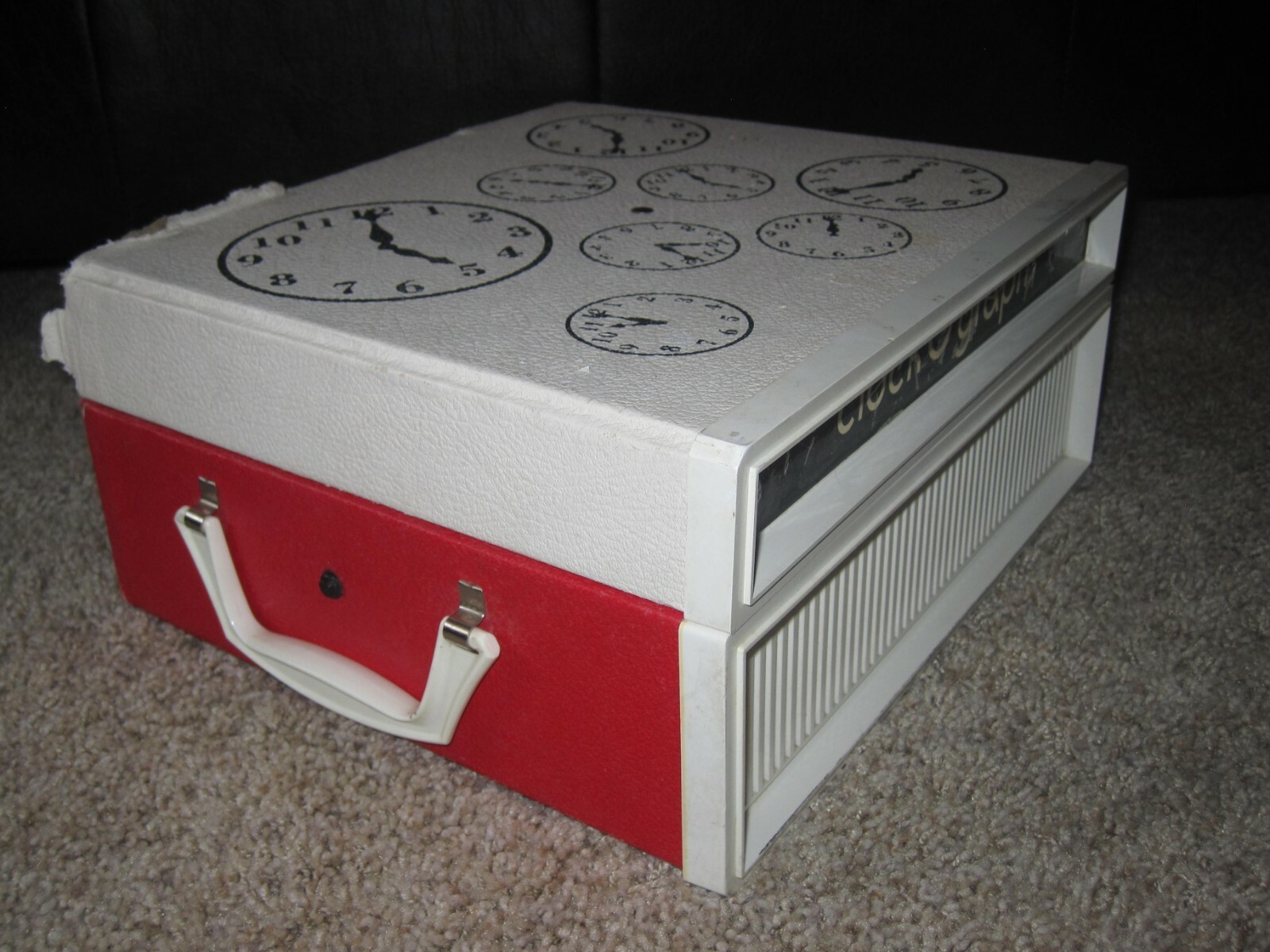Vintage 1970's SEARS Child's Record Player CLOCK-O-GRAPH Works!