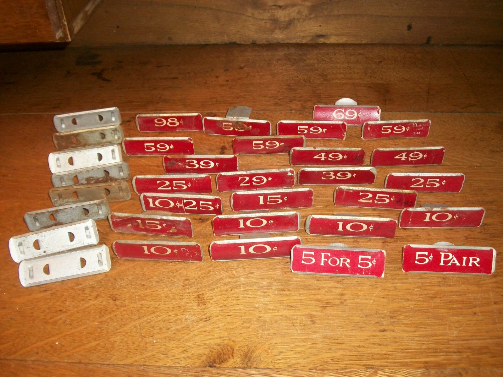 VINTAGE LOT OF 33 GENERAL STORE METAL SHELF CLIPS PRICE TAGSのeBay公認海外通販