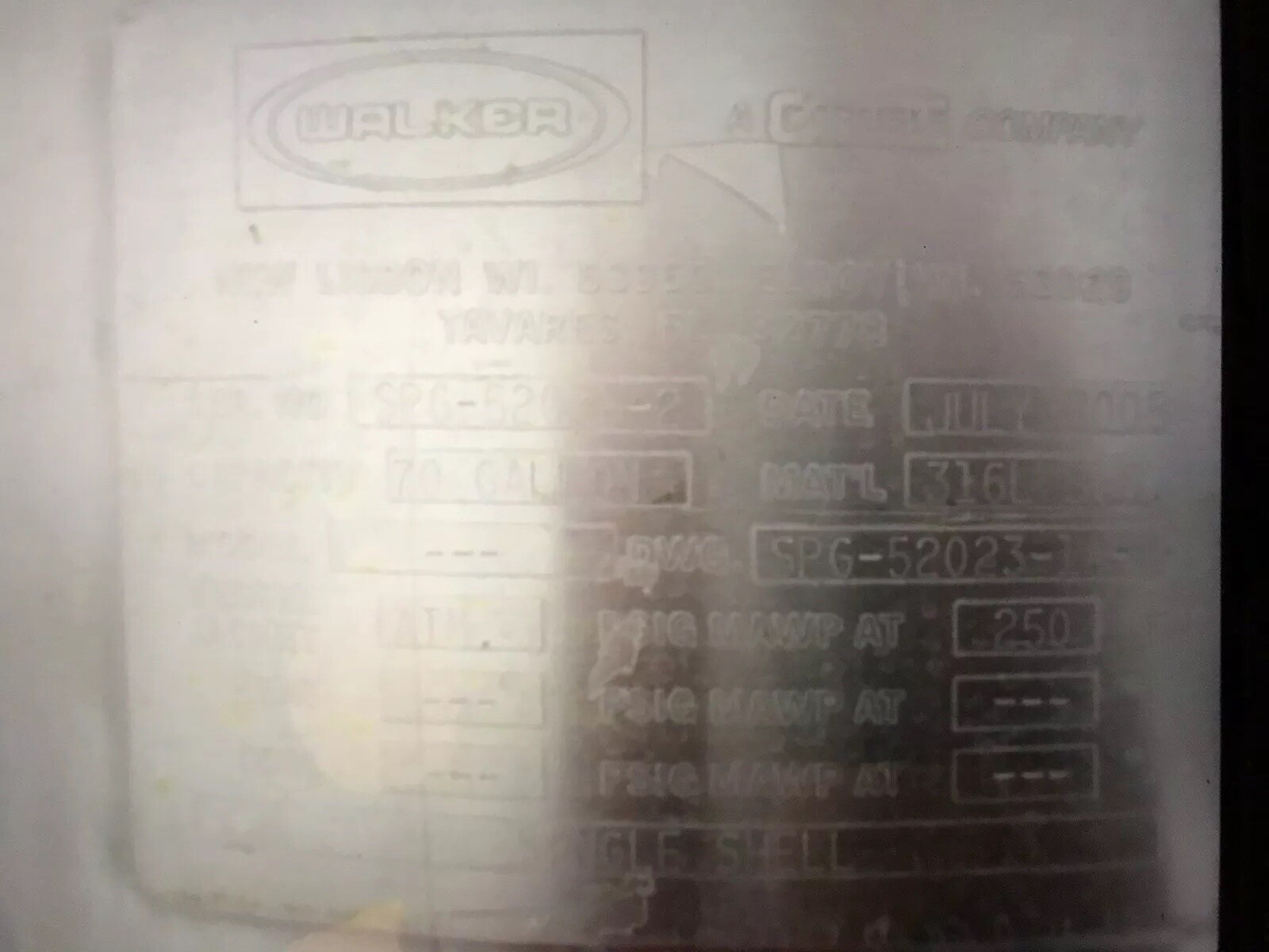 Walker 70 Gallon Verical Mixing Tank W Pneumatic Mixer On Castors