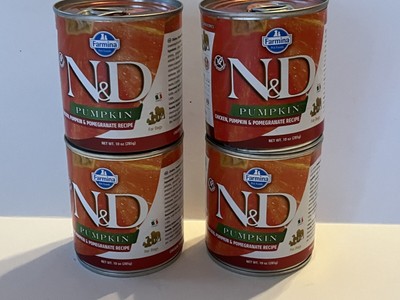 Lot of 4 Farmina N&D Canned Dog Food Chicken Pumpkin Pomegranate Recipe 10oz