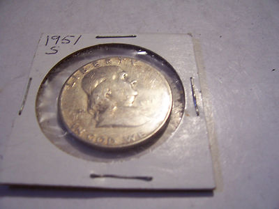 1951 S  FRANKLIN HALF DOLLAR COIN  SILVER