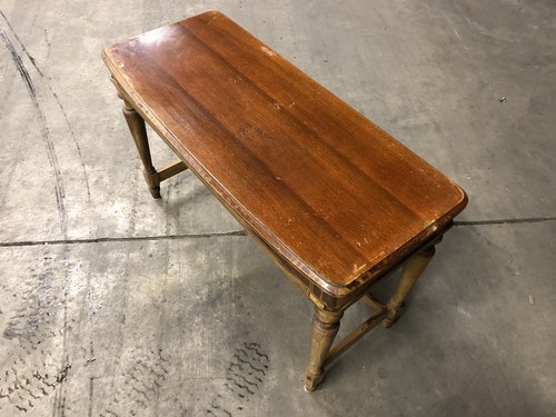 Vintage Hammond B-style four-post wood organ bench B3