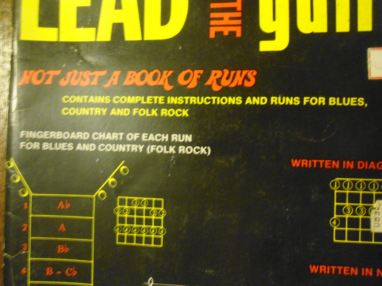 Lead For the Guitar Book Instructions and Runs for Blues Country Folk Rock 1973