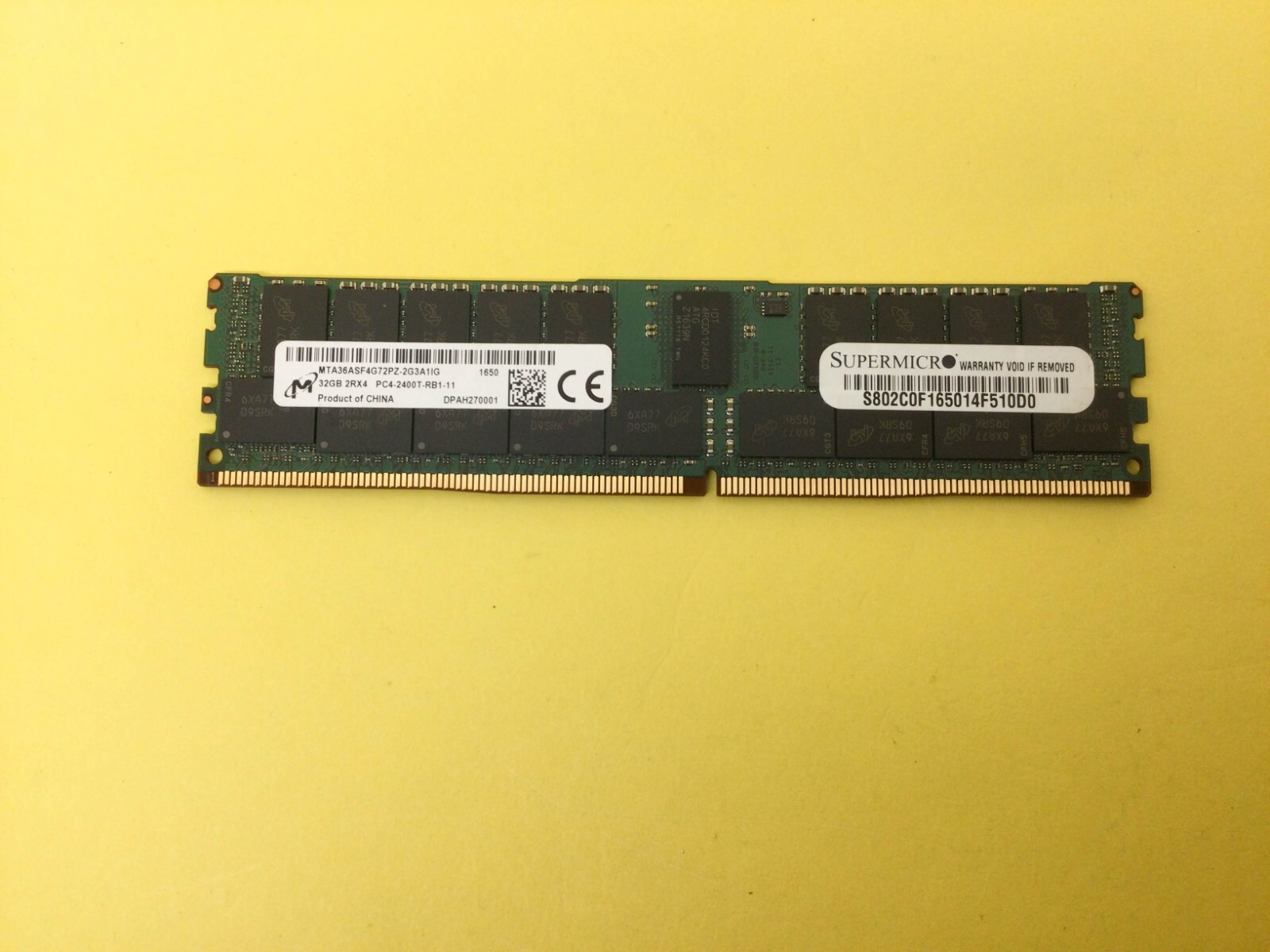 MICRON 32GB (1X32GB) 2RX4 PC4-2400T DDR4 SERVER MEMORY