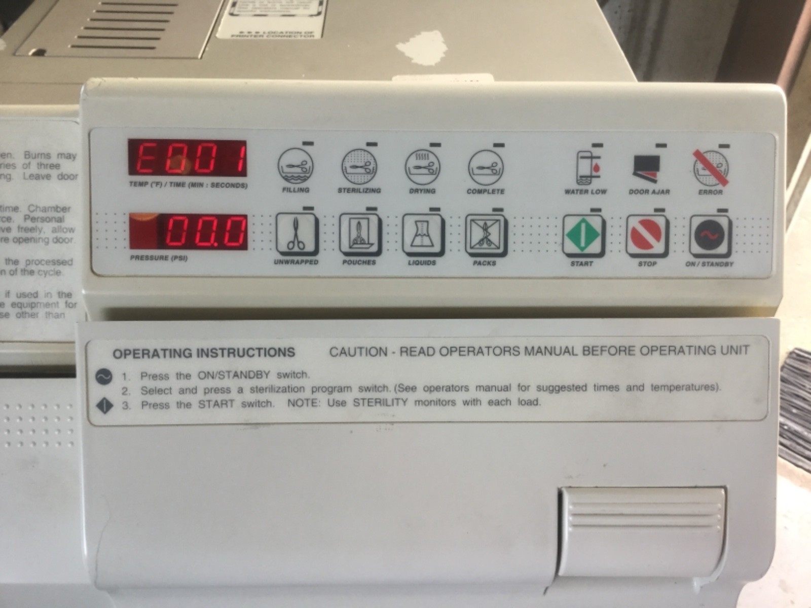 Ritter Midmark M9-001 M9 Ultraclave Autoclave Automatic Sterilizer Lab Equipment