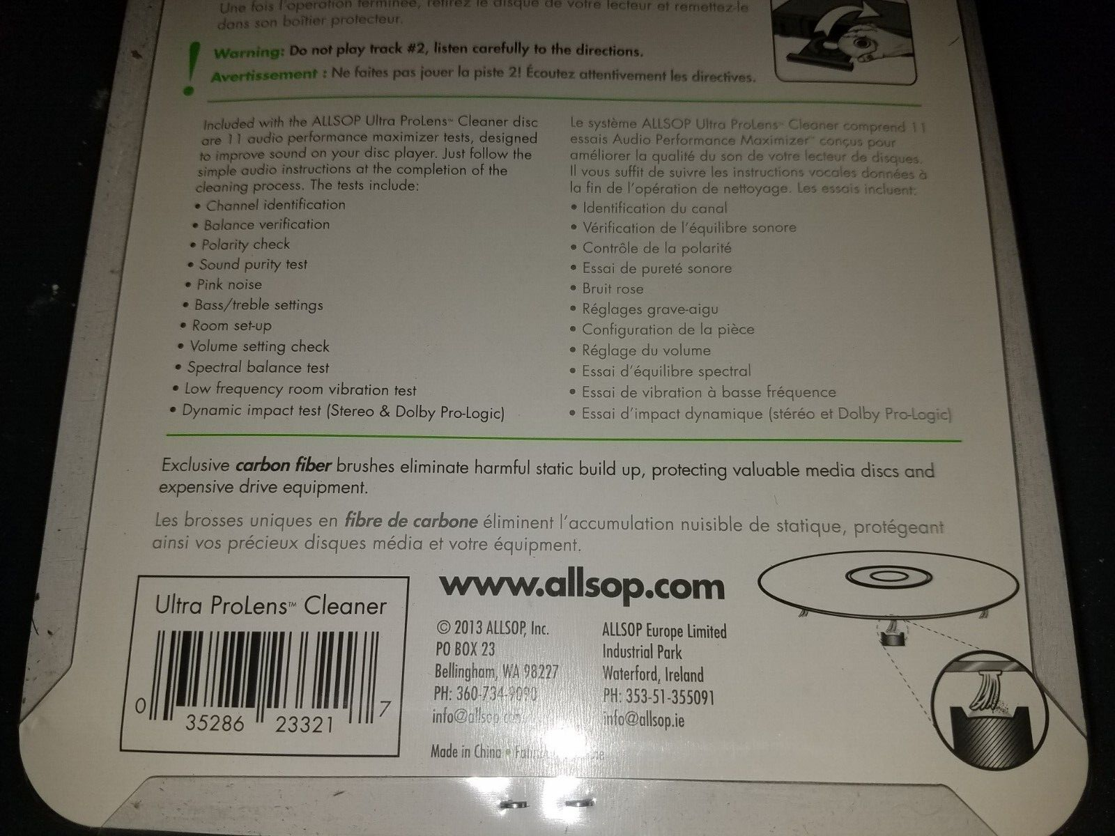 Allsop Cleaning DVD CD Disc Lens Cleaner Kit WII XBOX PS4 Disc Player Dust Dirt