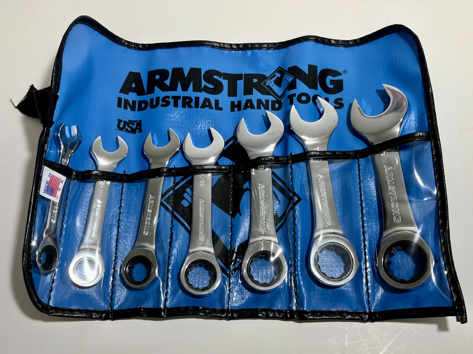 Armstrong Industrial Hand Tools 27607 7 piece stubby ratcheting wrench
